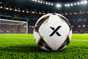Ballon de football laminé personnalisé X |   Blanc Noir Or |   Logo X |   Fabricant OEM ODM |   Design haut de gamme |   Qualité supérieure - Product Image 6