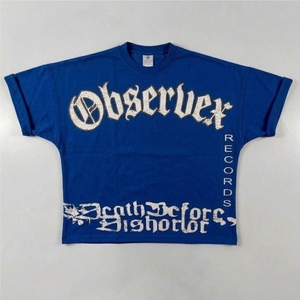 Camiseta de Manga Corta para Hombre, Estilo Hip Hop, Oversize, 100% Algodón, Tejido de Doble Capa, Lavado Ácido Vintage, con Logotipo Personalizado con Impresión DTG - Product Image 3