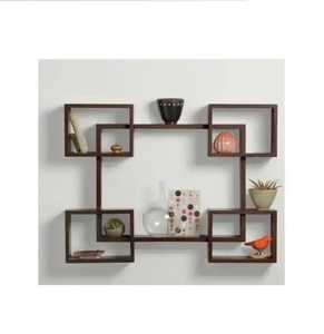 Set 3 <b>White</b> Floating Wood Wall Cubes Interlocking Box Wall <b>Shelf</b> <b>Unit</b> Storage Display Rack Living Room Flower Pot Adjustable - Product Image 4