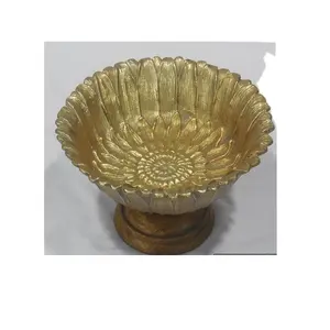 金色金属设计新设计时尚器皿大型婚礼装饰上菜碗