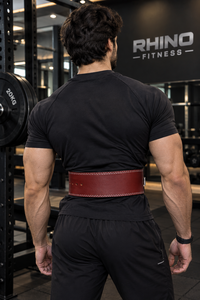 Cinturón de Levantamiento de Pesas Ajustable de Neopreno Rhino Fitness, Rojo, Duradero, Envolvente, Profesional para Adultos, para Todas las Estaciones - Product Image 4