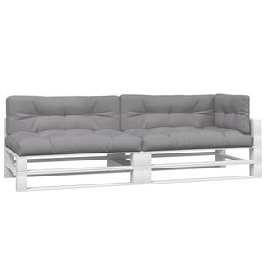 Coussin de palette modulaire d'extérieur en polyester gris 47,2 x 31,5 x 4,7 po - Product Image 3