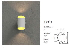โคมไฟติดผนังเหล็กสไตล์โมเดิร์น 10W LED ไฟตกแต่งภายในสำหรับห้องนอน ห้องนั่งเล่น โรงแรม - Product Image 6