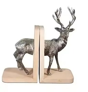 Vintage Style Durable Metal Horse Head <b>Bookends</b> 2Pcs Sculptural Traditional Design Antique Weathered Finish - Product Image 6