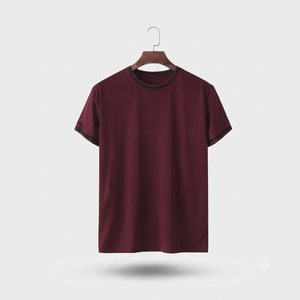 Camiseta de Cuello Redondo y Manga Corta para Hombre, Personalizable al por Mayor, en Diversos Colores y Tallas, 100% Algodón Ecológico de Alta Calidad - Product Image 1