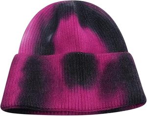 2025 Custom New Style Tie <b>Dye</b> Men's Winter Warm Knitted Beanie Hat Slouchy Stripe <b>Wool</b> Beanie 2026 - Product Image 2