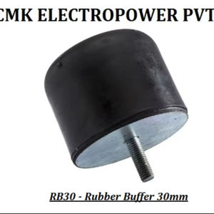 Amortiguador de caucho CMK de 2 pines y 150 mm, capacidad de carga, marca CMK, negro, tope para grúa puente, duradero, alta calidad - Product Image 1