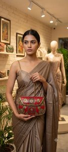 <b>Silver</b> Plated Mosaic Metal <b>Clutch</b> Bag Chain Strap Fashion Handcrafted Round Zinc Alloy Design Custom Printed FAIZA CRAFT - Product Image 6