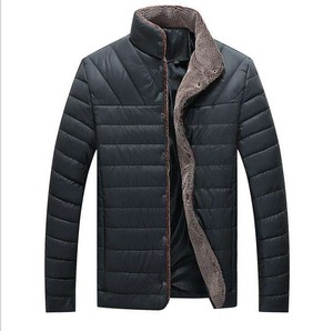 GENERSA SPORTS Men's Black <b>Winter</b> <b>Quilted</b> Bomber Jacket Canvas Waterproof Windproof Eco-Friendly Insulated Warm Hood Stand - Product Image 5