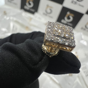 ต่างหูทรงสี่เหลี่ยมเจียระไนแบบบริลเลียนท์ ทองคำแท้ 14k เงินแท้ 925 ประดับเพชรโมอิสซาไนต์ VVS รับรองโดย IGI เครื่องประดับสำหรับผู้หญิง - Product Image 2