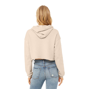 2026 Wholesale High Quality Women Summer Fashion <b>Mesh</b> Long Sleeve Drawstring Hooded <b>Crop</b> Sweatshirt <b>Top</b> Cropped Hoodie - Product Image 3