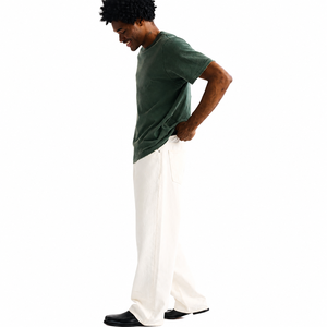 T-shirt à manches courtes vert pour homme, coupe classique, col rond, style décontracté, tissu jersey 100% coton - Product Image 3