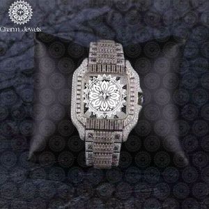 Montre de luxe Charm Jewels en acier inoxydable, mouvement mécanique, cadran 40 mm, bracelet 20 mm, fermoir caché à bouton-poussoir, design tendance pour homme - Product Image 2