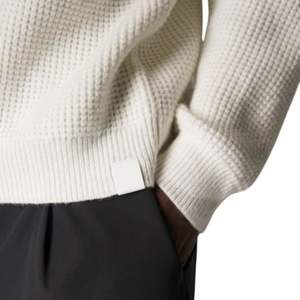 Suéter Polo de Manga Larga con Tejido Waffle para Hombre, Color Blanco, Cuello con Botones, Estilo Casual, Mezcla de Algodón Suave, Personalizable OEM - Product Image 5