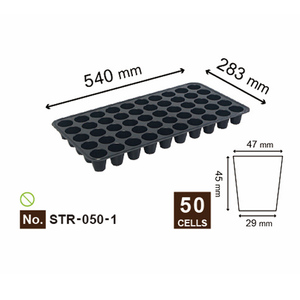 Bandeja flexible impermeable para germinar semillas, bandeja negra para vivero de jardín, plantación para germinación, vegetación interior, frutas, para el exterior, para el año 2000 - Product Image 2