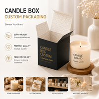 Boîte à bougies en papier recyclable de luxe avec impression de logo personnalisé, boîtes pliantes en carton pour bougies