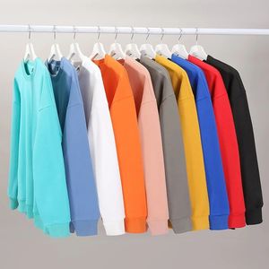 Unisex Solid Color Crewneck Sweatshirt Cotton Blend Casual Regular Fit <b>Pullover</b> <b>Sweater</b> Autumn Eco-Friendly Quick Dry for Men - Product Image 3