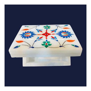 Top Exclusive New Condition Última producción Mejor diseño Caja de incrustaciones de mármol con nácar para almacenamiento de joyas Artículo de regalo - Product Image 3