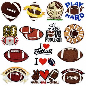 Écusson thermocollant personnalisé en polyester de haute qualité pour chapeaux/vêtements, brodé sur le thème du football, vente en gros - Product Image 4