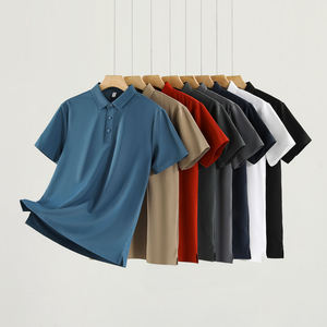Custom Breathable Men's Nylon Spandex Fabric Short Sleeve <b>Shirts</b> Knitted <b>T</b>-<b>Shirt</b> Golf Uniform <b>Shirts</b> with <b>Collar</b> - Product Image 1