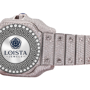 Reloj de Moissanita con Incrustaciones de Diamantes de Imitación, Estilo Hip Hop, Calidad de Exportación, para Ropa Urbana, Eventos Musicales y Fiestas, Disponible a un Precio Accesible, LOISTA - Product Image 3
