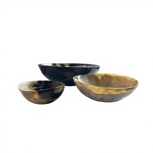 B S International Indian Manufacture 100% Eco-Friendly Polished Vintage Horn Customizable Dishwasher Safe Business Gifts Bowls - Product Image 5