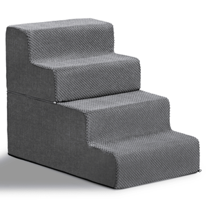 4 Step <b>Dog</b> Stairs for High <b>Beds</b> Non-Slip Removable Washable Cover Ramp Pet Accessory for <b>Small</b> Indoor and Outdoor Cats <b>Dogs</b> - Product Image 6
