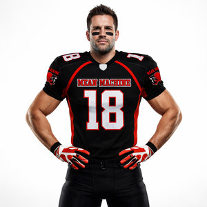 Camiseta de Fútbol Americano Estampada de Alta Calidad, Color Personalizado, Hecha con Tela Transpirable 100% Poliéster, Unisex para Adultos, Equipo Oficial - Product Image 4