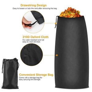 Borsa resistente da 54 piedi cubici per trattore da giardino facile da raccogliere rapidamente apertura da 112 pollici per 2 sacchi - Product Image 3