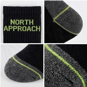 North Approach Crew <b>Socks</b> <b>Black</b> Breathable Hiking Outdoor Sports <b>Socks</b> for Adults - Product Image 4