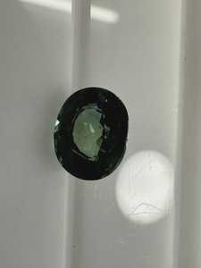 Saphir vert turquoise naturel certifié IGI, taille ovale, pierre précieuse extraite de la terre, qualité supérieure, en vrac pour la fabrication de bijoux, léger - Product Image 4