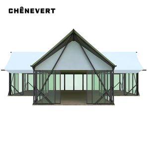 CHENEVERT Tente de bar en verre Grand hôtel de plein air Tente chez l'habitant Camping de vacances Auvent de luxe sauvage Surface de tente de vacances en bois - Product Image 2