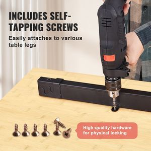 Scrivania per Computer in Bambù Massiccio 70,9 X 29 X 1,5 con Telaio Regolabile Elettricamente, Supporta fino a 150 Kg - Product Image 4