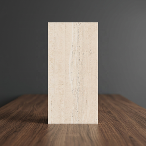 Travertino Mint 60x120 Carrelage de porcelaine aspect marbre émaillé poli de luxe pour le sol du salon Carrelages de sol en céramique - Product Image 5
