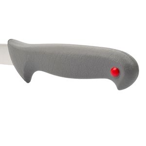 Couteaux de cuisine à lame étroite argentés avec manche gris et rouge ou poignée jaune pour une découpe précise de la viande et des tâches culinaires - Product Image 6