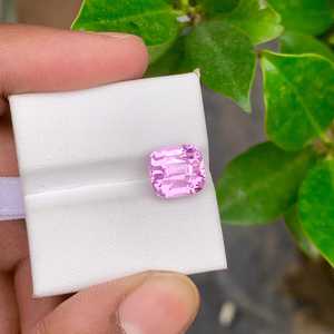 Pierre de Kunzite naturelle taille coussin, pierre précieuse rose en vrac, facettée, qualité supérieure, pour la fabrication de bijoux - Product Image 4