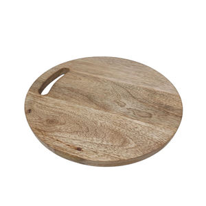 Planche à découper en bois véritable, forme rectangulaire, avec poignée, motif tournesol, finition naturelle, plateau de service pour la cuisine - Product Image 2