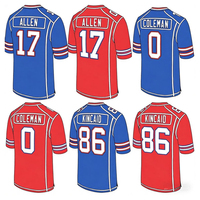 Camiseta de Fútbol Americano de los New England Patriots de Mexion, para Hombre, en Viscosa/Algodón, con los Nombres de Drake Maye, Stefon Diggs y Christian Gonzalez