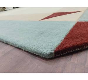 Alfombra Peluda Multicolor de Primera Calidad con Patrón Geométrico Moderno para Sala de Estar, Dormitorio y Decoración del Hogar - Product Image 1