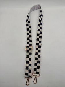 สายสะพายข้างทำมือสไตล์วินเทจ สายสะพายไหล่ประดับลูกปัดหลากสี ดีไซน์ลายตาราง กันน้ำ ทำจากลูกปัดเม็ดเล็ก พกพาสะดวก เป็นมิตรกับสิ่งแวดล้อม - Product Image 4