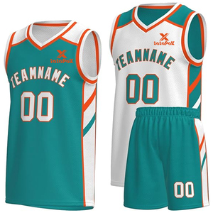 Uniformes de basket-ball réversibles personnalisés, respirants, à séchage rapide, en tissu mesh polyester pour les entraînements et les matchs officiels d'équipe - Product Image 1