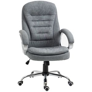 Sedia da ufficio ergonomica regolabile con comoda imbottitura (Grigio) - Product Image 1