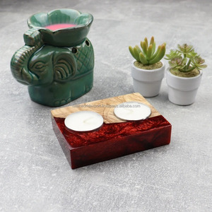 เทียนไม้กระถินเทศทำมือ พร้อมลายเรซิ่น แว็กซ์ธรรมชาติ สำหรับตกแต่งเพื่อสุขภาพ ใช้ในสปาอโรมาเธอราพี และเป็นไอเดียของขวัญสไตล์เรียบง่าย - Product Image 5