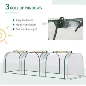 Mini Serra Portatile Moderna con Telaio in Alluminio, Policarbonato e Polietilene per la Crescita delle Piante, Caratteristiche in PVC e Acciaio - Product Image 3