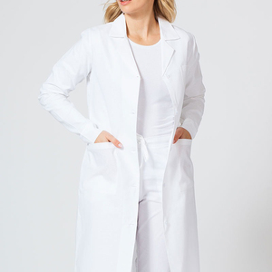 Bata de Laboratorio Médica de Alta Calidad, Blanca, Larga, para Hospital, de Algodón y Poliéster, Antiestática, para Cuarto Limpio - Product Image 3