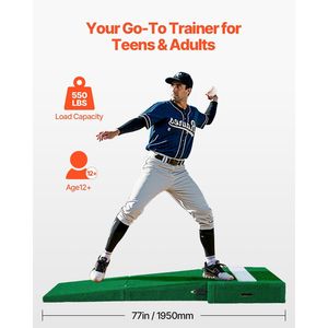 Attrezzatura Portatile per Allenamento di Baseball e Softball, Pista da Lancio 77 per Interni/Esterni, Equipaggiamento per l'Allenamento dei Lanciatori - Product Image 2