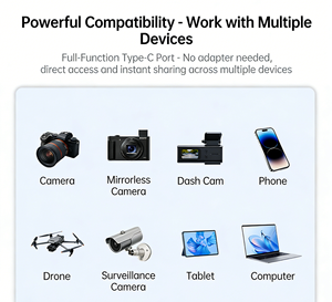 Lecteur de cartes tout-en-un ultra-rapide FEIXUAN 10 Gbit/s CF/SD/TF, lecture simultanée de deux cartes + étui de stockage pour 8 cartes, type C - Product Image 4