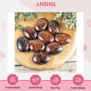 Piedra de Obsidiana de Caoba Natural Ovalada de 2.5 Pulgadas, Cristales Curativos Pulidos y Lisos de 1 kg para Fuerza y Equilibrio Emocional - Product Image 5