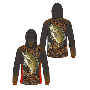 Camisas de Pesca con Capucha al por Mayor, Transpirables, Impermeables, de Secado Rápido, Anti-UV 50+, de Poliéster para Tripulación de Barcos - Product Image 1