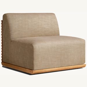 โซฟาเดี่ยวทำจากไม้สัก ดีไซน์เรียบง่ายทันสมัย พร้อมโฟมนุ่ม ทนทาน นั่งสบายเหมาะสำหรับการใช้งานในบ้าน - Product Image 5